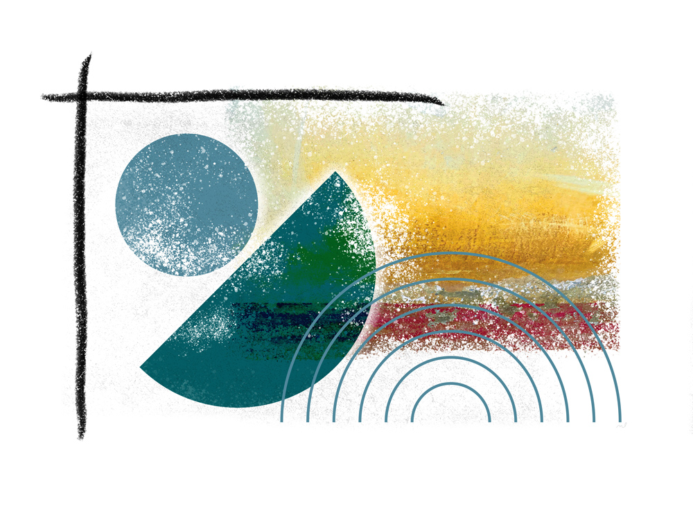 radial modern art print